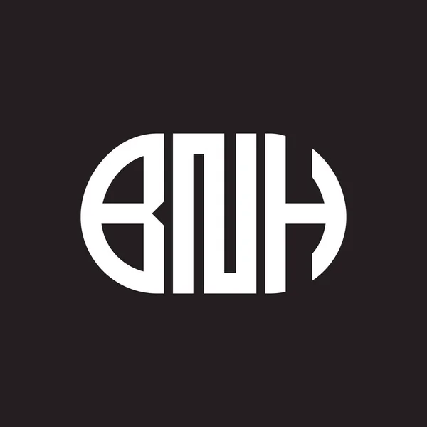 Bnh Logo Ontwerp Zwarte Achtergrond Bnh — Stockvector