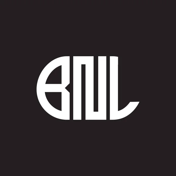 Буква Bnl Логотип Дизайн Черном Фоне Bnl — стоковый вектор