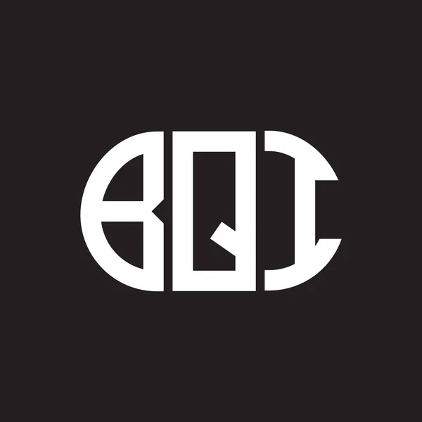 Bqi Písmeno Logo Design Černém Pozadí Bqi — Stockový vektor