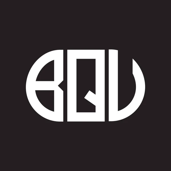 Bqv Písmeno Logo Design Černém Pozadí Bqv — Stockový vektor