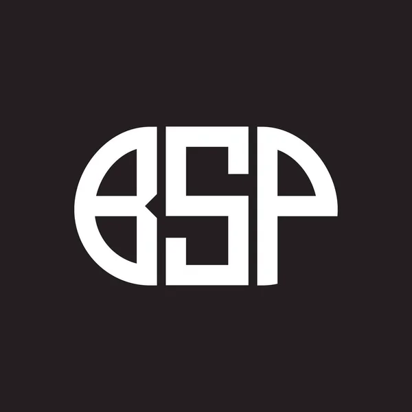 黑色背景的Bsp字母标识设计 Bsp — 图库矢量图片