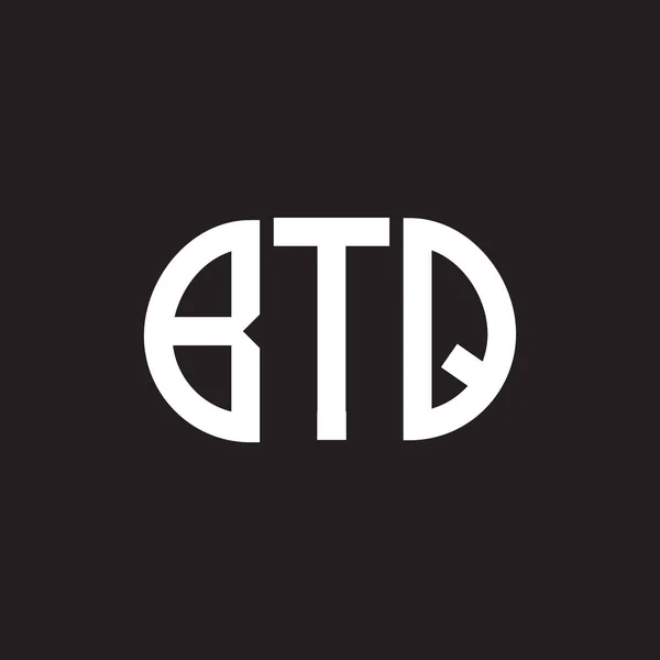 Projeto Logotipo Carta Btq Fundo Preto Btq —  Vetores de Stock