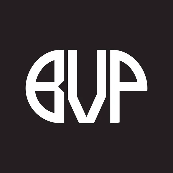 Bvp Дизайн Логотипу Літер Чорному Тлі Бвп — стоковий вектор