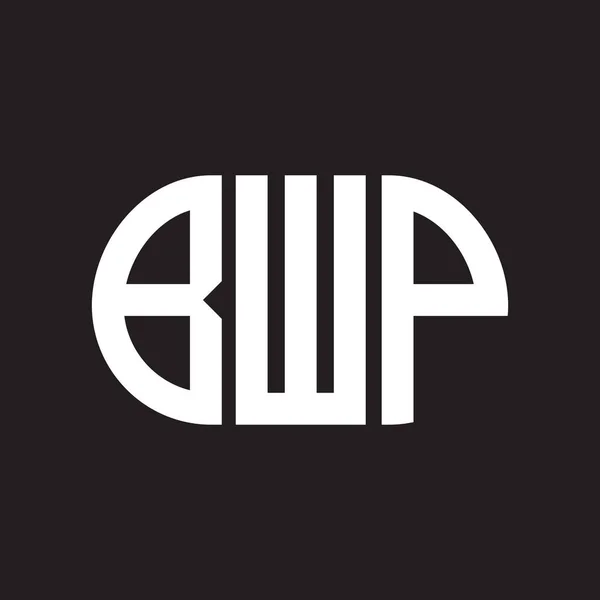 Projekt Logo Litery Bwp Czarnym Tle Bwp — Wektor stockowy