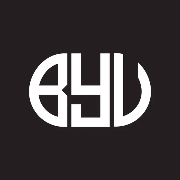 Byv Buchstabe Logo Design Auf Schwarzem Hintergrund Byv — Stockvektor