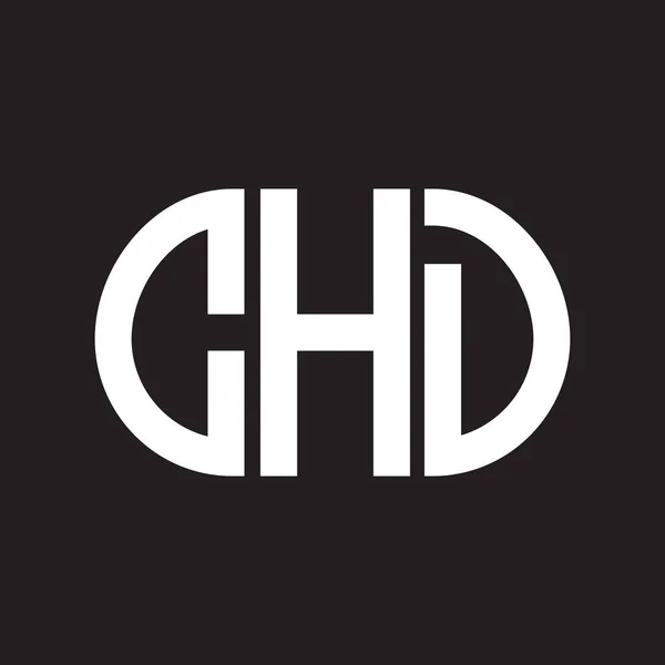 Diseño Del Logotipo Letra Chd Sobre Fondo Negro Chd Iniciales — Archivo Imágenes Vectoriales