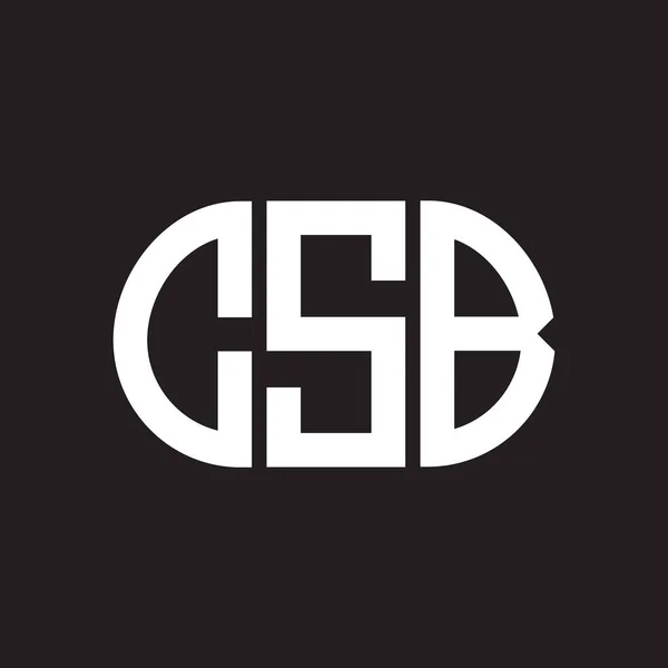 Літерний Дизайн Літер Csb Чорному Тлі Творчі Ініціали Csb Мають — стоковий вектор