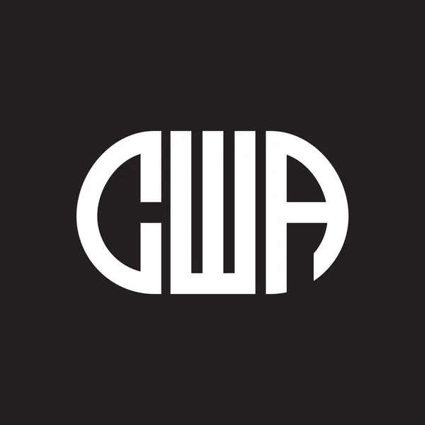 Дизайн Логотипа Cwa Чёрном Фоне Креативные Инициалы Cwa Буквенно Обозначают — стоковый вектор