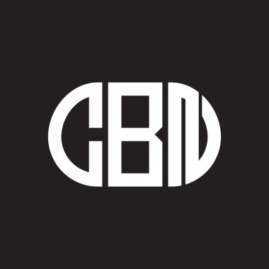 Siyah arka planda CBN harf logosu tasarımı. CBN yaratıcı harflerin baş harfleri logo kavramı. CBN harf tasarımı.