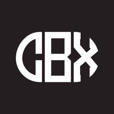 Siyah arkaplanda CBX harf logosu tasarımı. CBX yaratıcı harflerin baş harfleri logo kavramı. CBX harf tasarımı.
