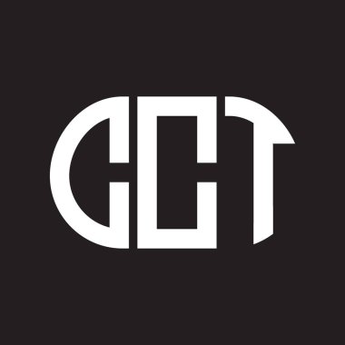 Siyah arka planda CCT harfi logo tasarımı. CCT yaratıcı harfler logosu konsepti. CCT harf tasarımı.