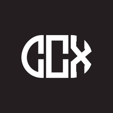 Siyah arka planda CCX harf logosu tasarımı. CCX yaratıcı harflerin baş harfleri logo kavramı. CCX harf tasarımı.