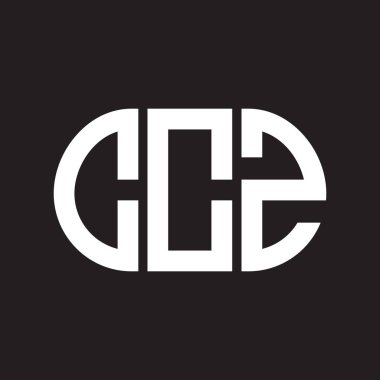 Siyah arka planda CCZ harf logosu tasarımı. CCZ yaratıcı harflerin baş harfleri logo kavramı. CCZ harf tasarımı.