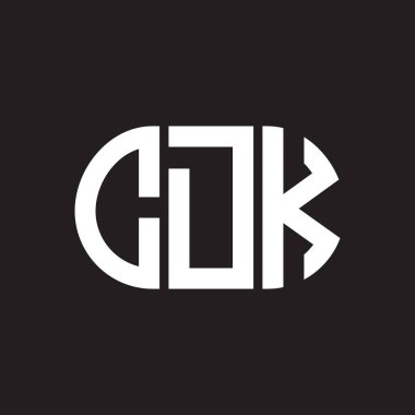 Siyah arkaplanda CDK harf logosu tasarımı. CDK yaratıcı harflerin baş harfleri logo kavramı. CDK harf tasarımı.