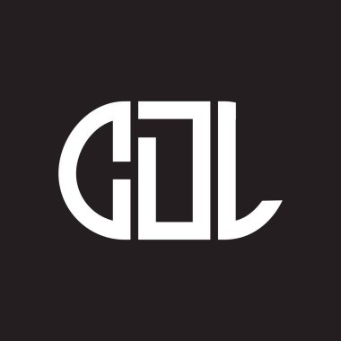 Siyah arkaplanda CDL harf logosu tasarımı. CDL yaratıcı harflerin baş harfleri logo kavramı. CDL harf tasarımı.