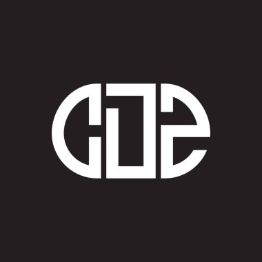 Siyah arkaplanda CDZ harf logosu tasarımı. CDZ yaratıcı harf logosu konsepti. CDZ harf tasarımı.