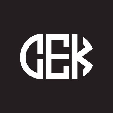 MSK harf logosu tasarımı siyah arkaplan üzerine. CEK yaratıcı harflerin baş harfleri logo kavramı. CEK harf tasarımı.