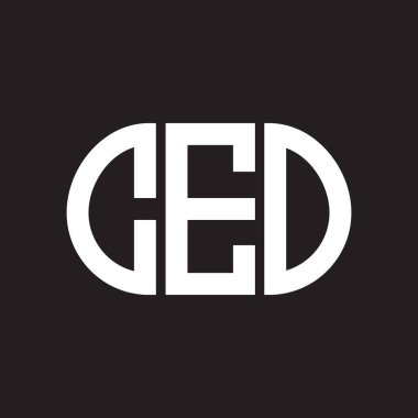 Siyah arka planda CEO harfi logosu tasarımı. CEO yaratıcı harflerin baş harfleri logo konsepti. CEO harf tasarımı.