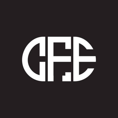 Siyah arka planda CFE harf logosu tasarımı. CFE yaratıcı harflerin baş harfleri logo kavramı. CFE harf tasarımı.