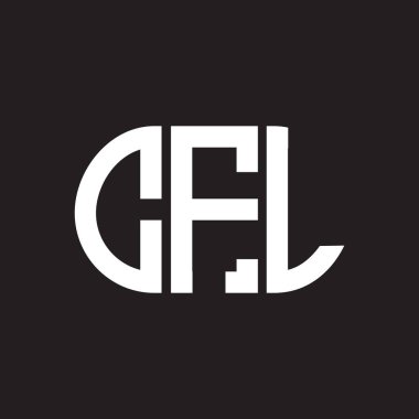 Siyah arka planda CFL harf logosu tasarımı. CFL yaratıcı harflerin baş harfleri logo kavramı. CFL harf tasarımı.