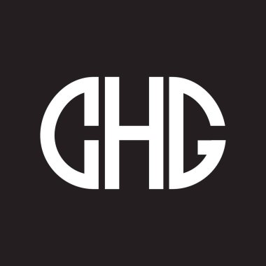 Siyah arka planda CHG harf logosu tasarımı. CHG yaratıcı harflerin baş harfleri logo konsepti. CHG harf tasarımı.