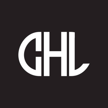 Siyah arka planda CHL harf logosu tasarımı. CHL yaratıcı harflerin baş harfleri logo kavramı. CHL harf tasarımı.