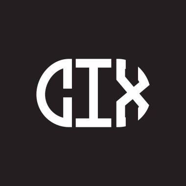 Siyah arka planda CIX harf logosu tasarımı. CIX yaratıcı harflerin baş harfleri logo kavramı. CIX harf tasarımı.