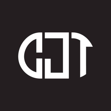 Siyah arkaplanda CJT harf logosu tasarımı. CJT yaratıcı harflerin baş harfleri logo kavramı. CJT harf tasarımı.