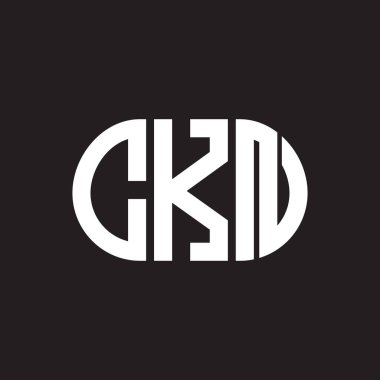 Siyah arkaplanda CKN harf logosu tasarımı. CKN yaratıcı harflerin baş harfleri logo kavramı. CKN harf tasarımı.