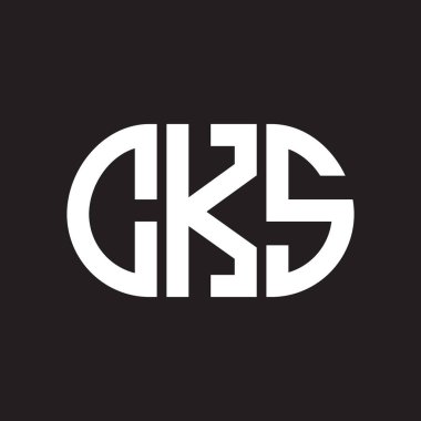 Siyah arkaplanda CKS harf logosu tasarımı. CKS yaratıcı harf logosu konsepti. CKS harf tasarımı.