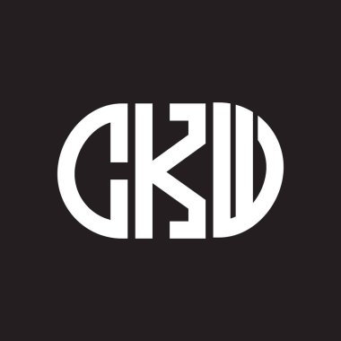 Siyah arkaplanda CKW harf logosu tasarımı. CKW yaratıcı harflerin baş harfleri logo kavramı. CKW harf tasarımı.