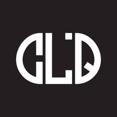 Siyah arka planda CLQ harf logosu tasarımı. CLQ yaratıcı harflerin baş harfleri logo kavramı. CLQ harf tasarımı.