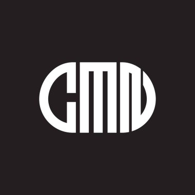 Siyah arkaplanda CMN harf logosu tasarımı. CMN yaratıcı harflerin baş harfleri logo kavramı. CMN harf tasarımı.