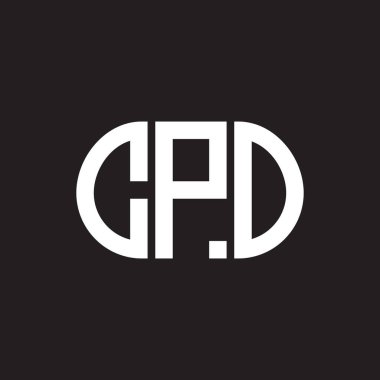 Siyah arka planda CPO harf logosu tasarımı. CPO yaratıcı harflerin baş harfleri logo kavramı. CPO harf tasarımı.