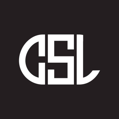 Siyah arka planda CSL harf logosu tasarımı. CSL yaratıcı harflerin baş harfleri logo kavramı. CSL harf tasarımı.