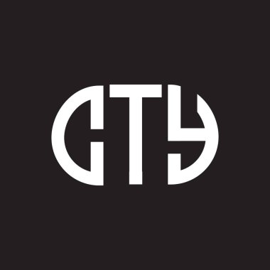 Siyah arkaplanda CTY harf logosu tasarımı. CTY yaratıcı harflerin baş harfleri logo kavramı. CTY harf dizaynı. CTY harf logosu tasarımı siyah arkaplanda. CTY yaratıcı harflerin baş harfleri logo kavramı. CTY harf tasarımı.