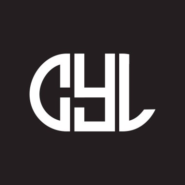 Siyah arka planda CYL harf logosu tasarımı. CYL yaratıcı harflerin baş harfleri logo kavramı. CYL harf tasarımı.