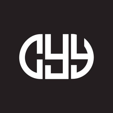 Siyah arka planda CYY harf logosu tasarımı. CYY yaratıcı harflerin baş harfleri logo kavramı. CYY harf tasarımı.