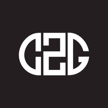 Siyah arkaplanda CZG harf logosu tasarımı. CZG yaratıcı harflerin baş harfleri logo kavramı. CZG harf tasarımı.