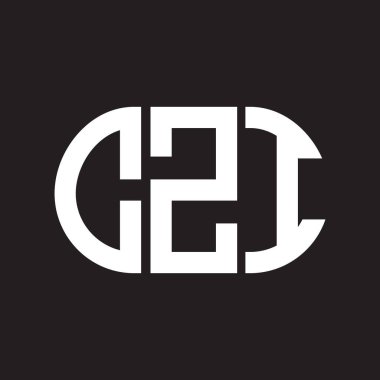 Siyah arka planda CZI harf logosu tasarımı. CZI yaratıcı harflerin baş harfleri logo kavramı. CZI harf tasarımı.