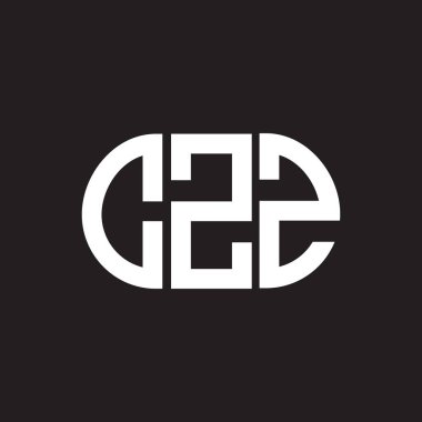 Siyah arkaplanda CZZ harf logosu tasarımı. CZZ yaratıcı harf logosu konsepti. CZZ harf tasarımı.