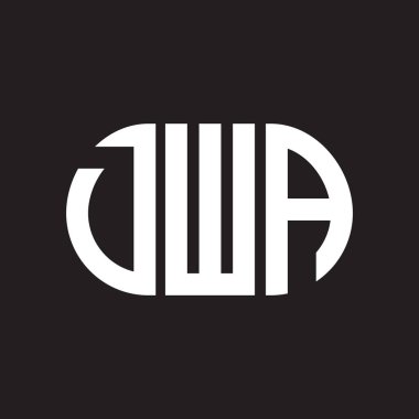 Siyah arka planda DWA harf logosu tasarımı. DWA yaratıcı harf logosu konsepti. DWA mektup tasarımı.