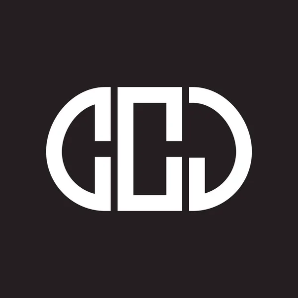 Ccj字母标识设计为黑色背景 Ccj创意的首字母首字母标识概念 Ccj信件设计 — 图库矢量图片