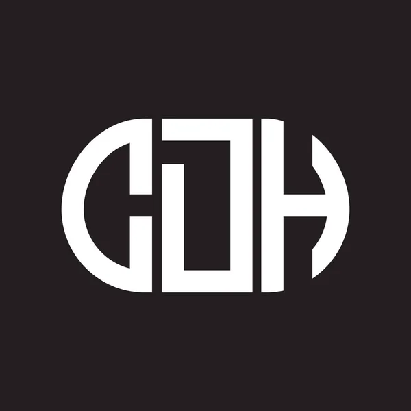 Diseño Del Logotipo Letra Cdh Sobre Fondo Negro Cdh Iniciales — Archivo Imágenes Vectoriales