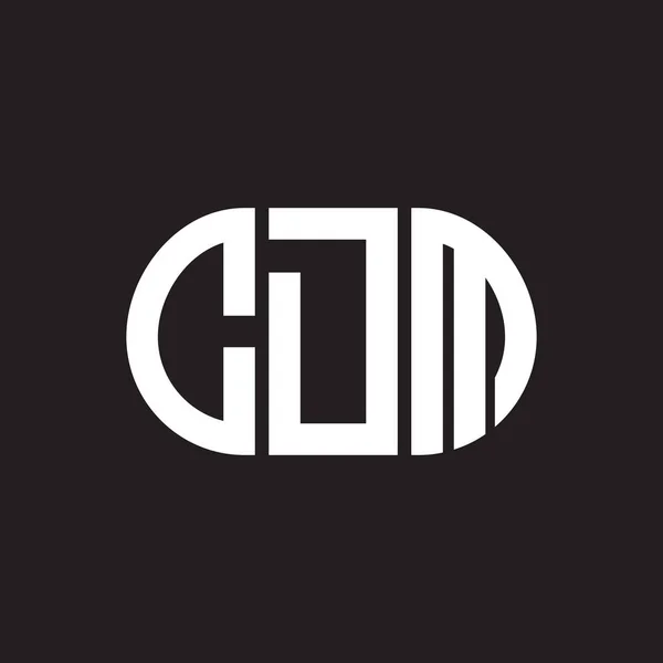 Cdm Brev Logo Design Sort Baggrund Cdm Kreative Initialer Bogstav – Stock-vektor