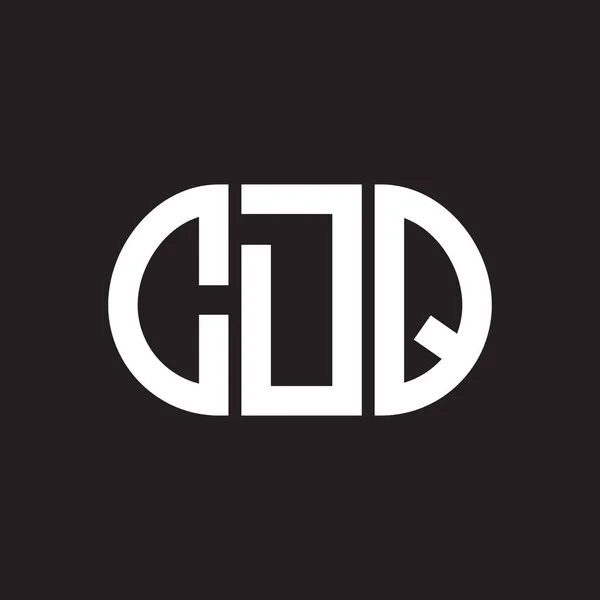 Cdq Letter Logo Design Auf Schwarzem Hintergrund Cdq Kreative Initialen — Stockvektor