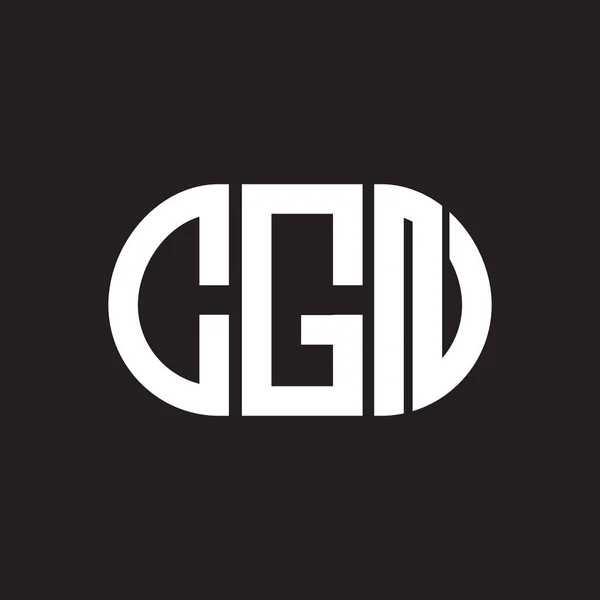 Cgn Brev Logotyp Design Svart Bakgrund Cgn Kreativa Initialer Brev — Stock vektor