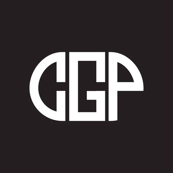 Projekt Logo Litery Cgp Czarnym Tle Cgp Twórcze Inicjały Koncepcja — Wektor stockowy