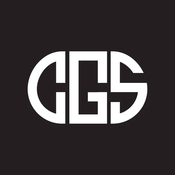 Cgs Brev Logotyp Design Svart Bakgrund Cgs Kreativa Initialer Brev — Stock vektor