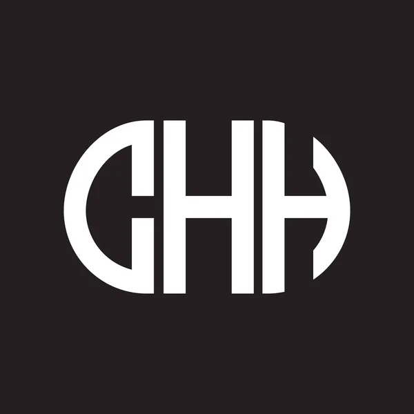 Diseño Del Logotipo Letra Chh Sobre Fondo Negro Chh Iniciales — Archivo Imágenes Vectoriales